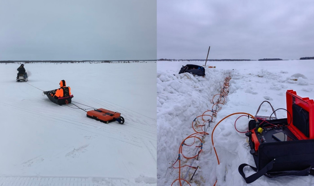 Проведение геофизических исследований на сельскохозяйственных полях в зимних условиях