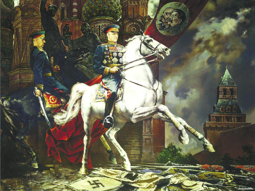 Парад Победы, художник Сергей Присекин, 1985