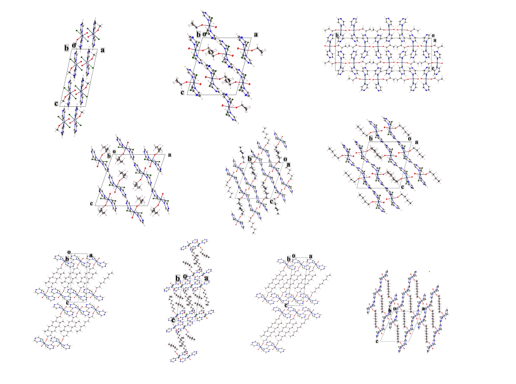 Упаковка молекул в кристаллической структуре