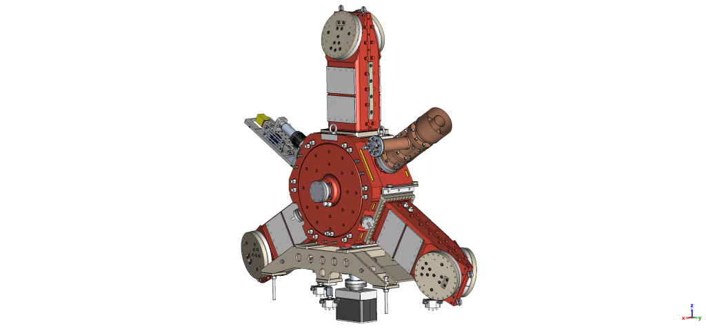3D-модель высокочастотного резонатора, разработанного и созданного в ИЯФ СО РАН