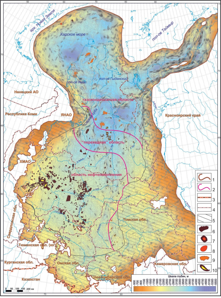 Выявлены закономерности размещения залежей углеводородов в пластах Ю2–Ю4 Западно-Сибирской нефтегазоносной провинции