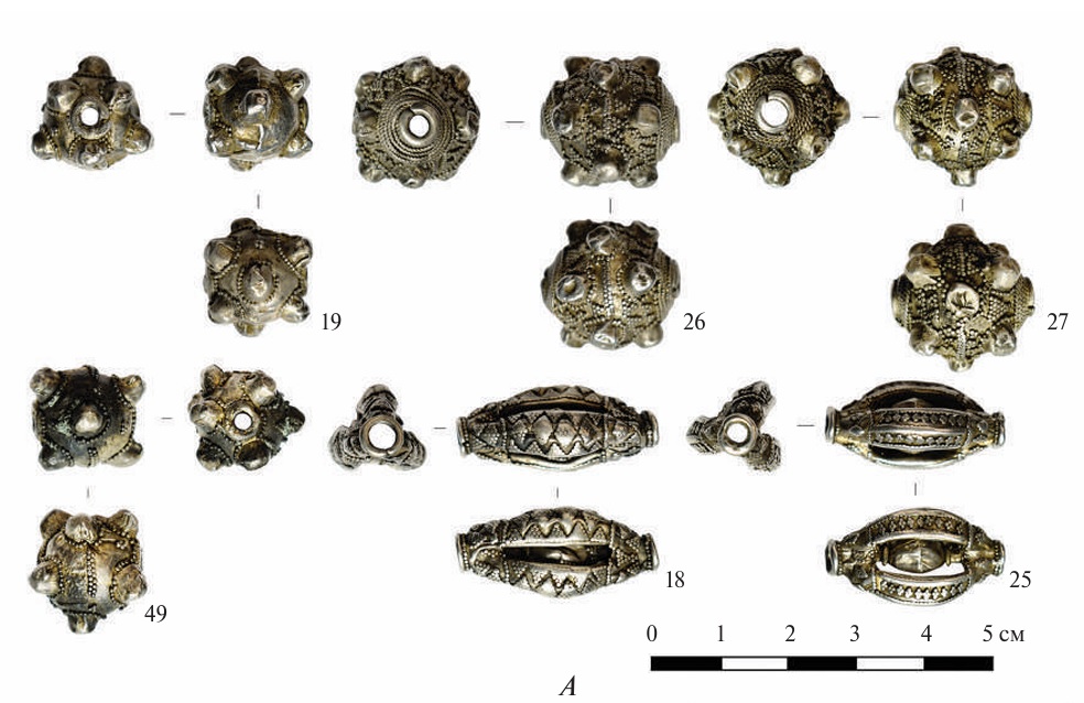 Серебряные бусы из Воздвиженского клада (часть находок)