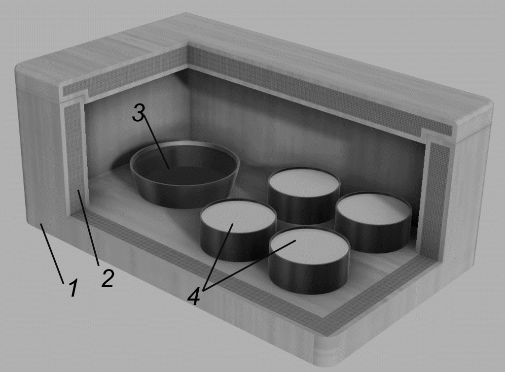 Образцы грунта с разным содержанием воды в боксе с жидким азотом
