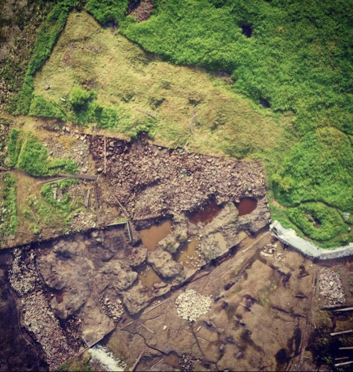 Вид на раскопки кургана Туннуг с высоты птичьего полета. Фото предоставлено Тимуром Садыковым.