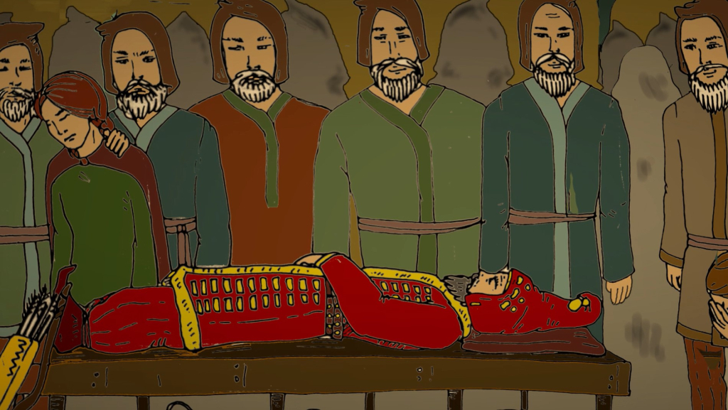 История погребения царя и ход исследований кургана Туннуг показаны в мультфильме