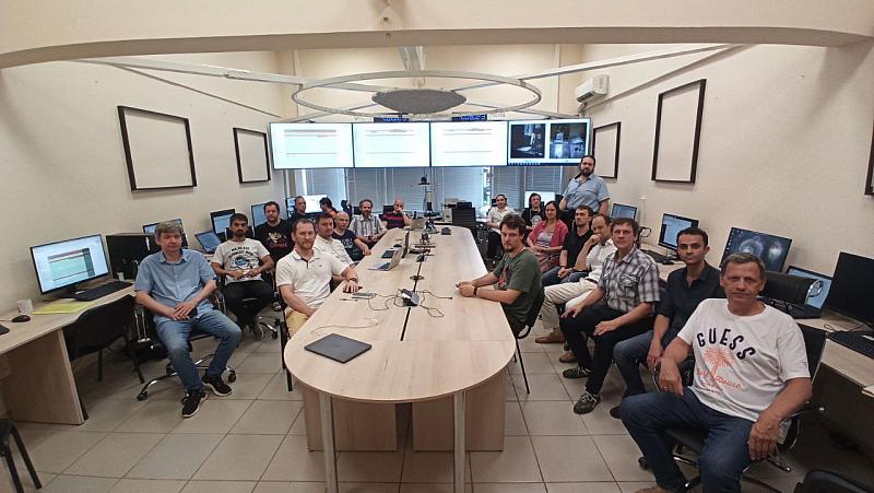 Команды научных приборов в наземном научном комплексе миссии «Луна-25» 7 августа 2023 г. 