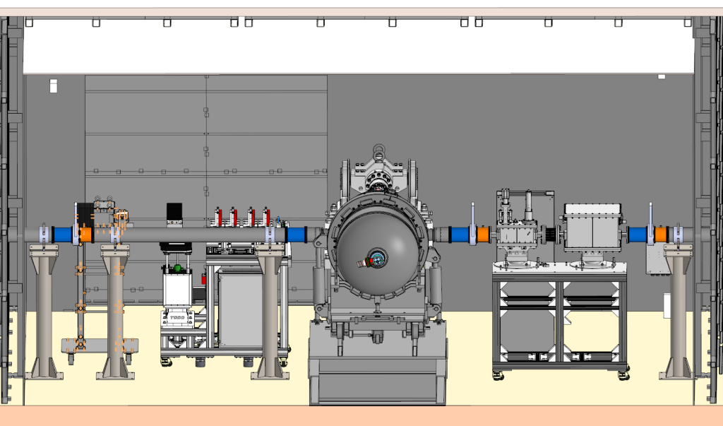 Модель оборудования секции в здании накопителя
