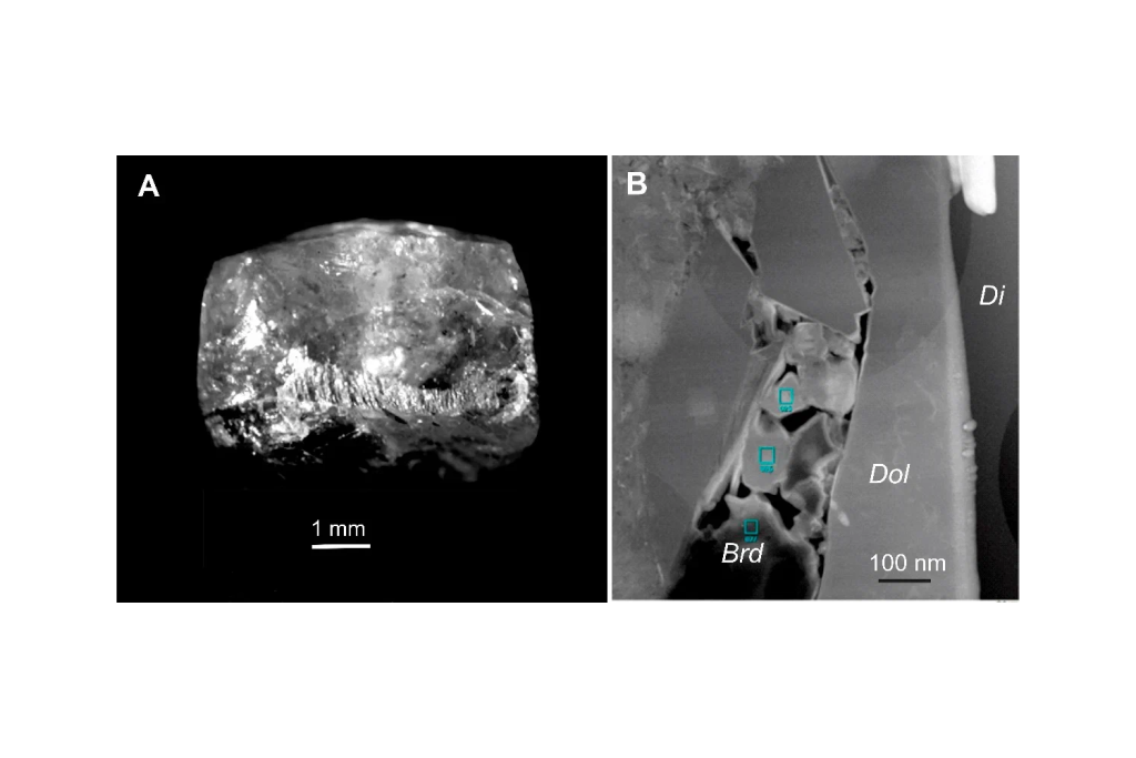 В глубинах Земли обнаружен редкий карбонатный минерал 