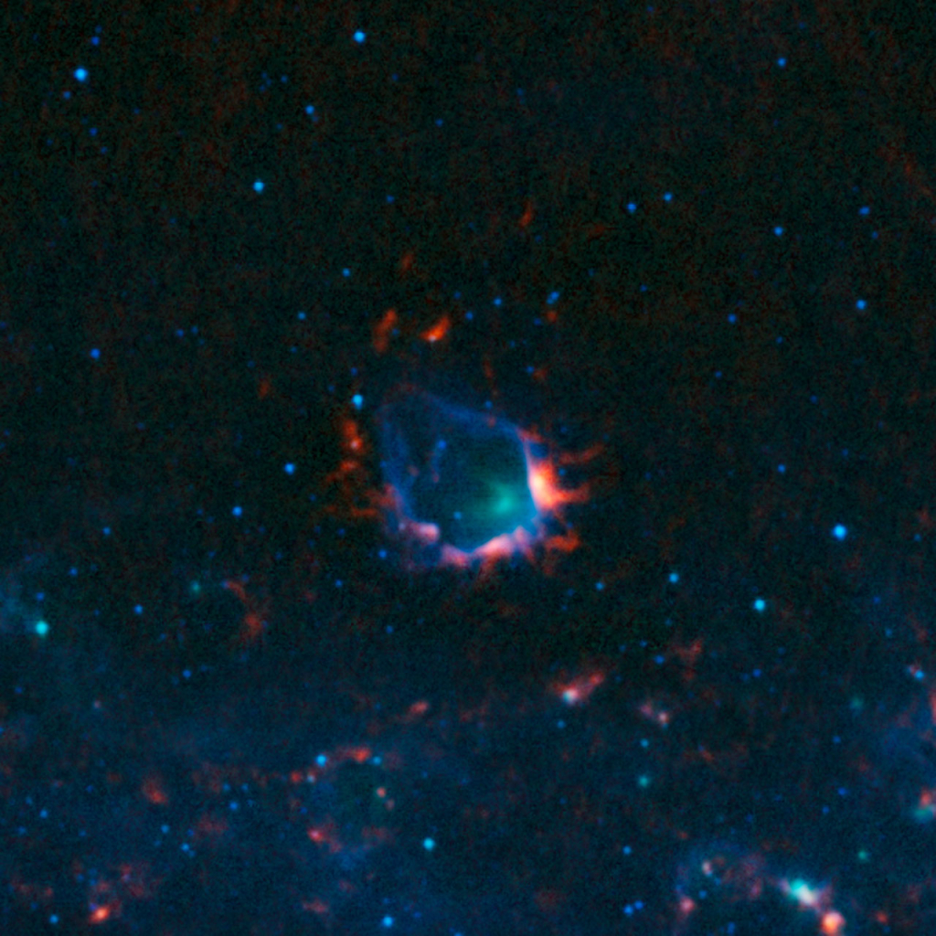 Рисунок 6. RCW120. Источник: ESO/APEX & MSX/IPAC/NASA.