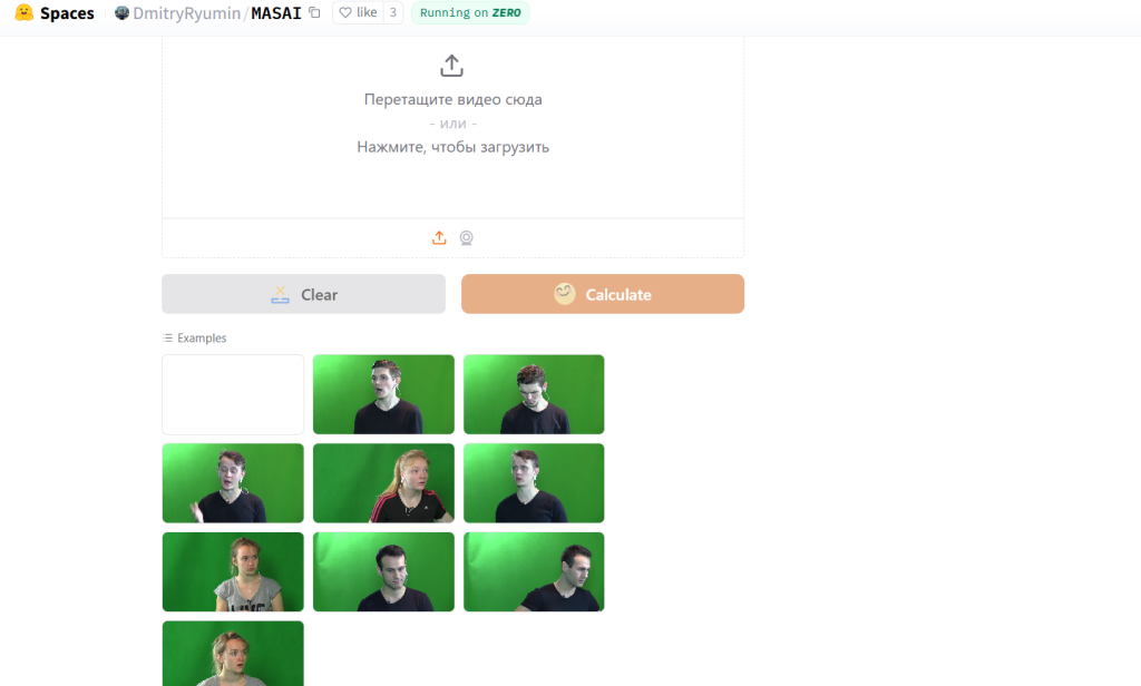 Интерфейс программы MASAI