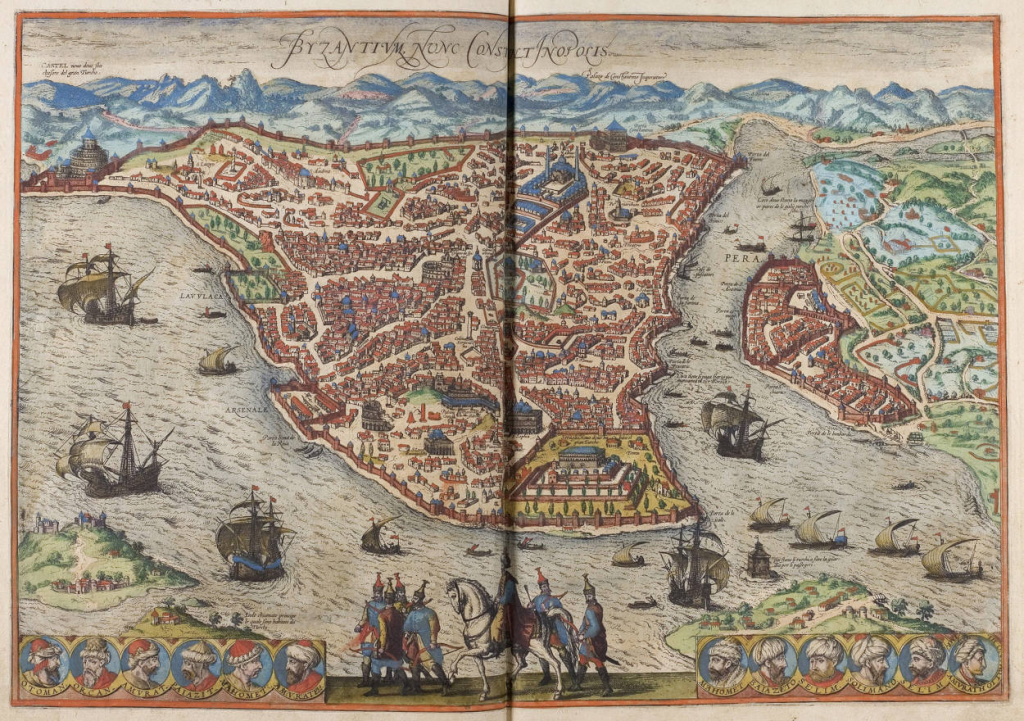 Карта Константинополя, 1572 год / Gettyimages.ru / © Fine Art Images / Heritage Images.