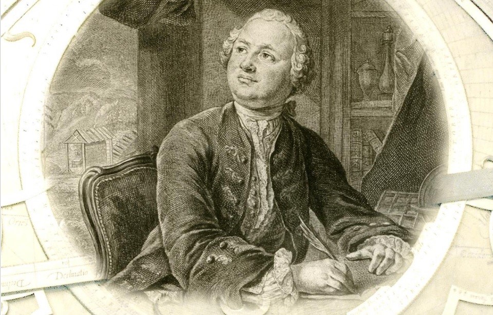 Поясной портрет М.В. Ломоносова. Н.И. Соколов. Санкт-Петербург. 1802. Гравюра пунктиром