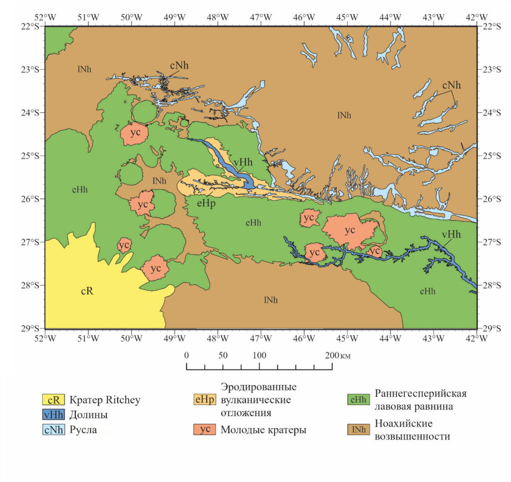 Рисунок: ГЕОХИ РАН Геологическая карта района исследования