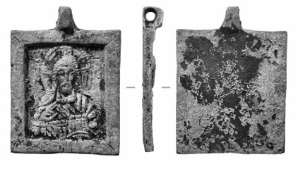  Пантократор из Новгорода: изучен металлический образок из раскопок в Славенском конце