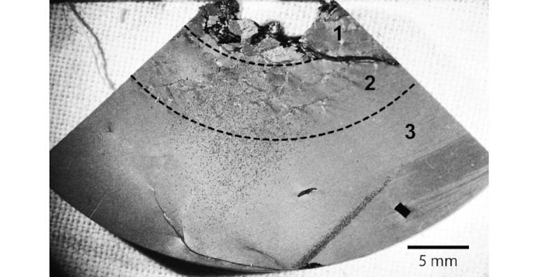 Исследование метеорита Чинге ударно-взрывным экспериментом в лабораторных условиях