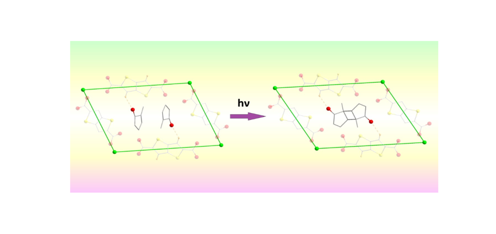  Облучение монокристаллов мягким УФ-светом повышает образование димеров в металл-органическом каркасе